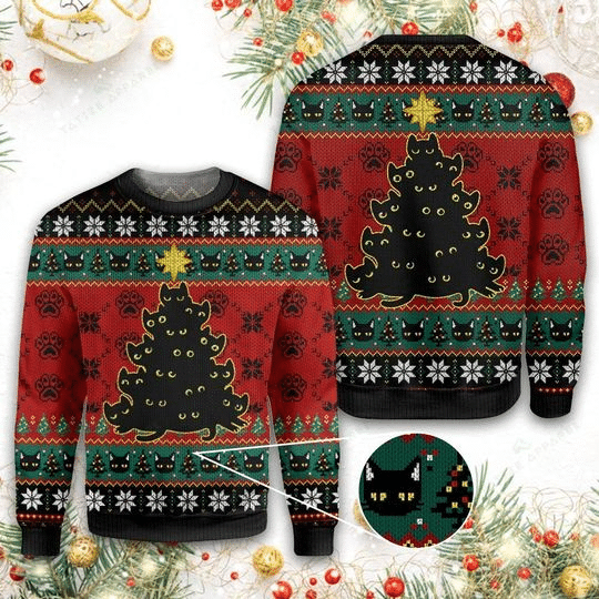 Meowy Christmas Cat Ugly Christmas Sweater