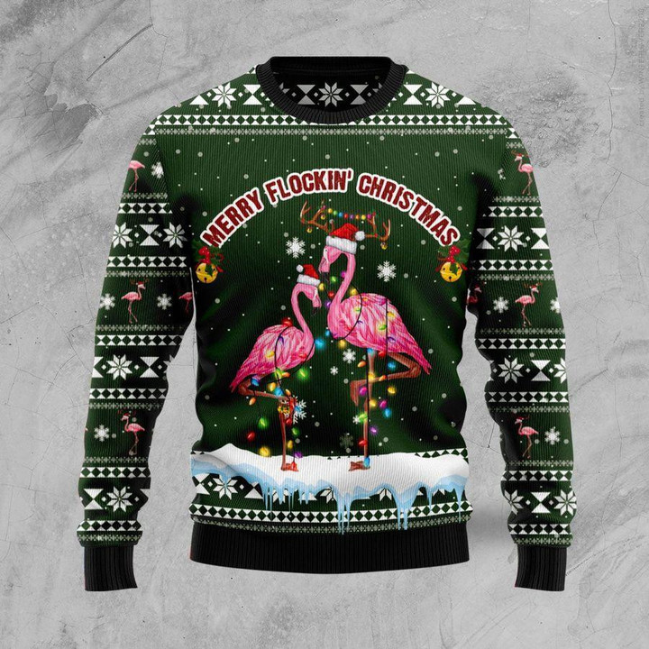 Merry Flockin Ugly Christmas Sweater