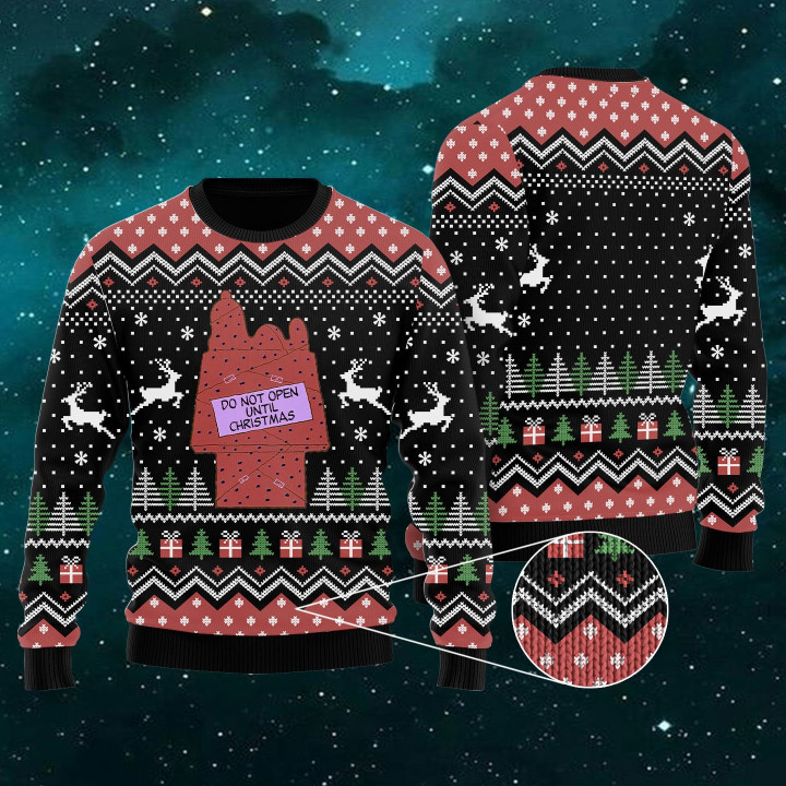 Do Not Open Until Christmas Ugly Christmas Sweater
