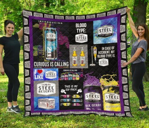 Steel Reserve Quilt Blanket Funny Gift For Beer Lover - 1