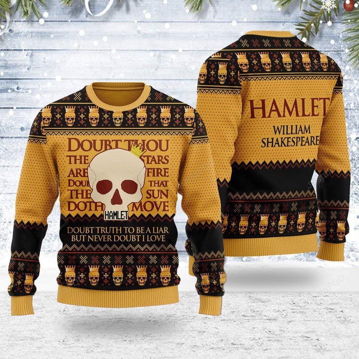 Hamlet William Shakespare Ugly Christmas Sweater