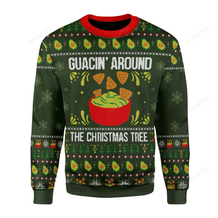 Guacin Around The Christmas Tree Ugly Christmas Sweater