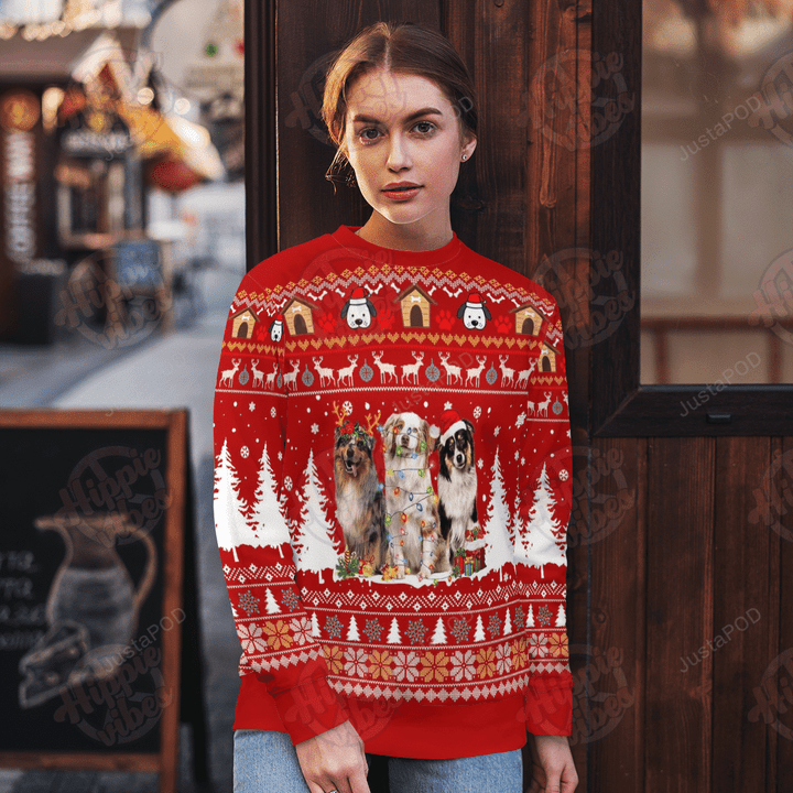 Australian Shepherd Ugly Christmas Sweater