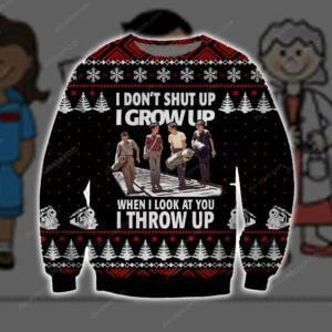 I Grow Up I Throw Up Ugly Christmas Sweater
