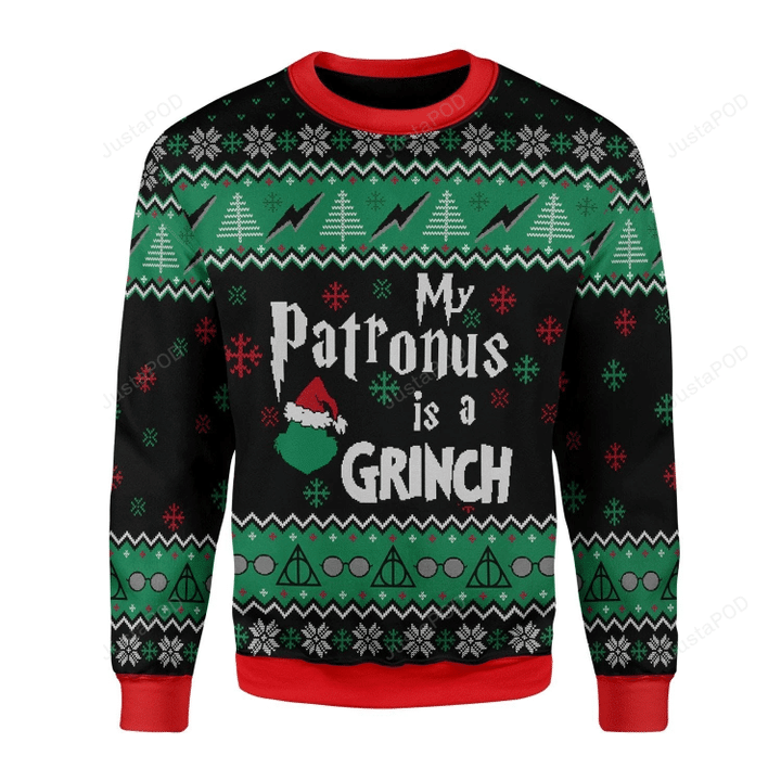 My Patronus Is A Grinch Ugly Christmas Sweater