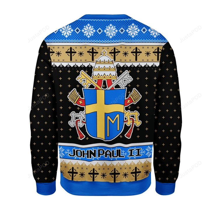 John Paul Ii Coat Of Arms Ugly Christmas Sweater