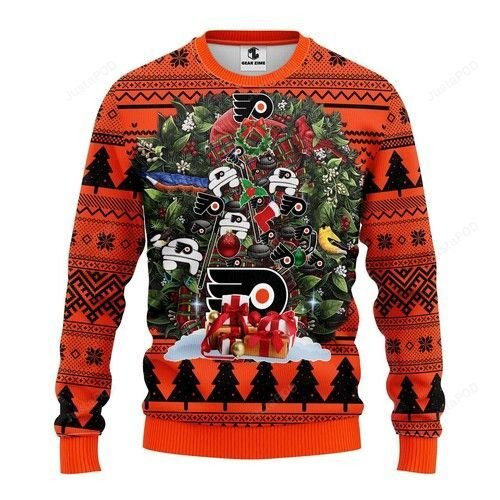 Nhl Philadelphia Flyers Tree Ugly Christmas Sweater
