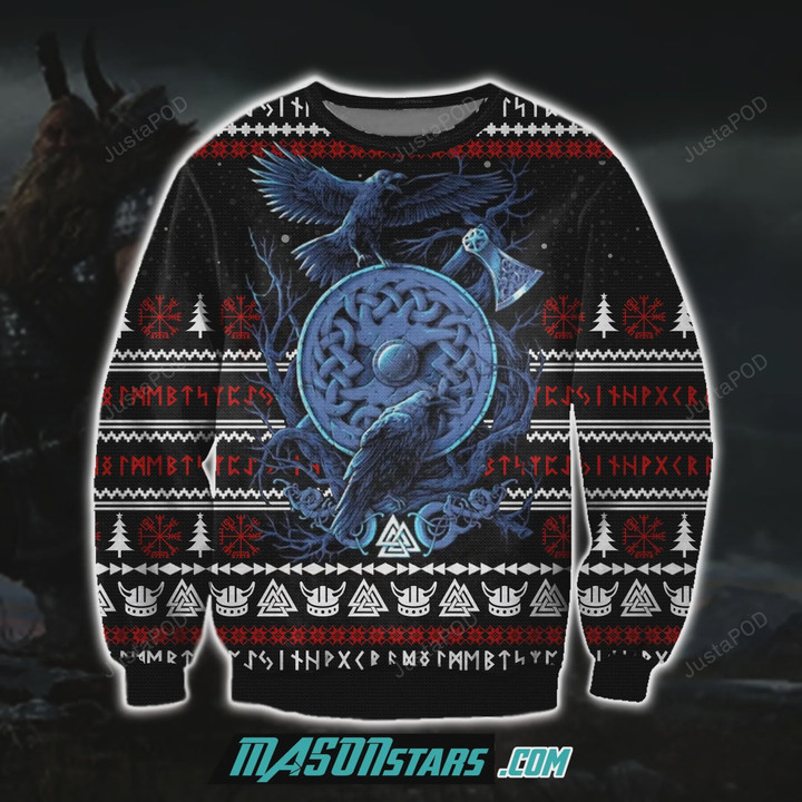 Viking 3D Print Ugly Christmas Sweater