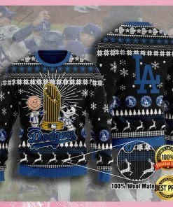 Snoopy Los Angeles Dodgers Champion Ugly Christmas Sweater