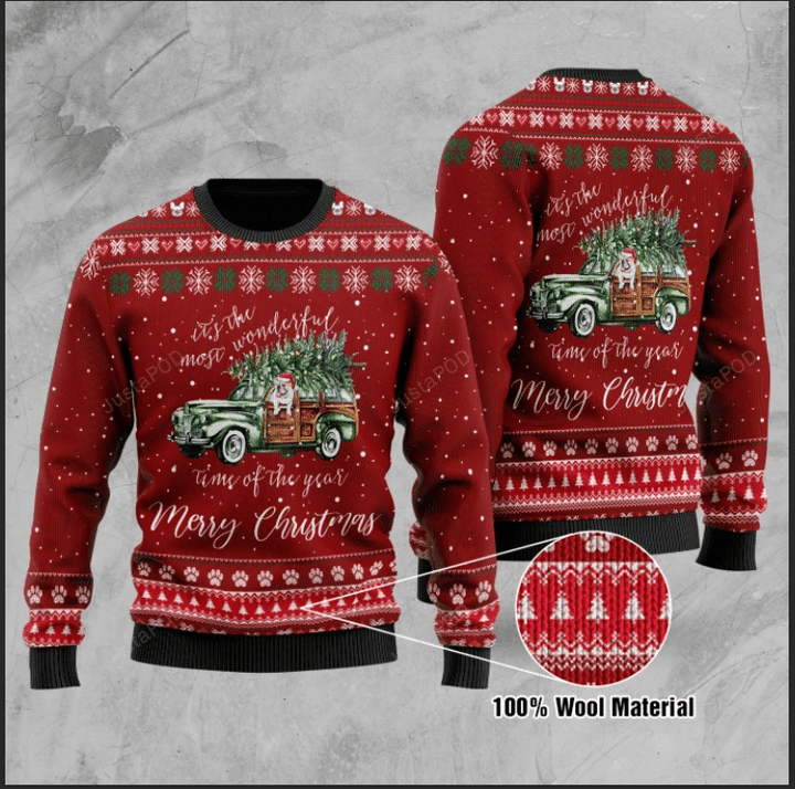 Pitbull - It'S The Most Wonderful Time Ugly Christmas Sweater