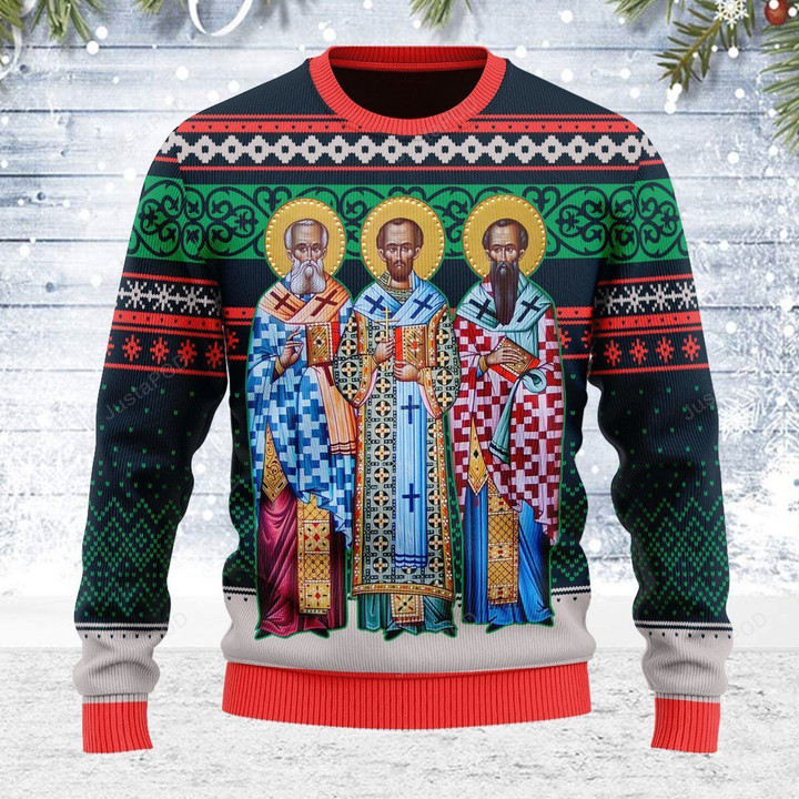 Three Great Hierarchs Ugly Christmas Sweater