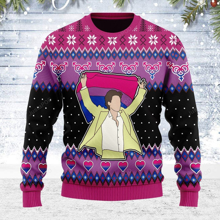 Lgbt Bisexual Flag Harry Ugly Christmas Sweater