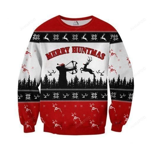 Merry Huntmas Hunting Ugly Christmas Sweater