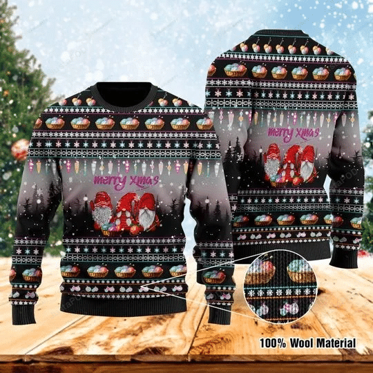 Merry Christmas Three Gnomes Ugly Christmas Sweater