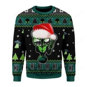 Alien Greeting Christmas Ugly Christmas Sweater