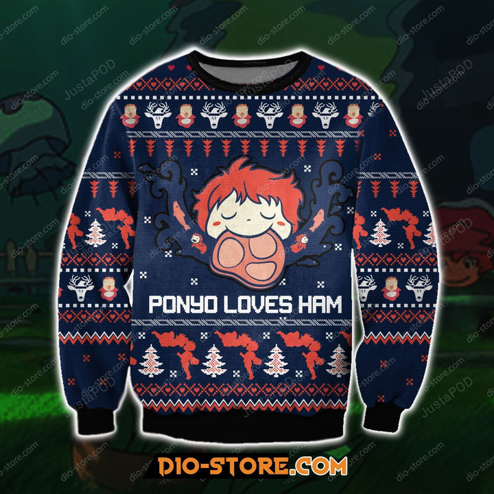 Ghibli Studio Ponyo Ugly Christmas Sweater