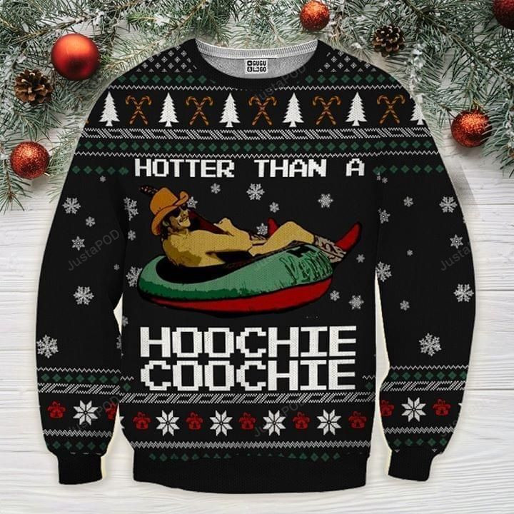 Alan Jackson Hotter Than A Hoochie Hoochie Ugly Christmas Sweater