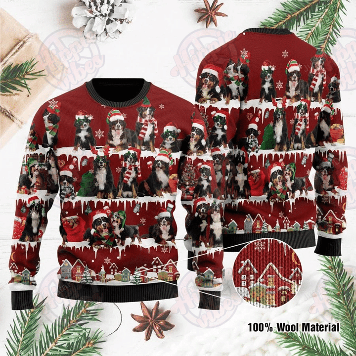Bernese Mountain Ugly Christmas Sweater