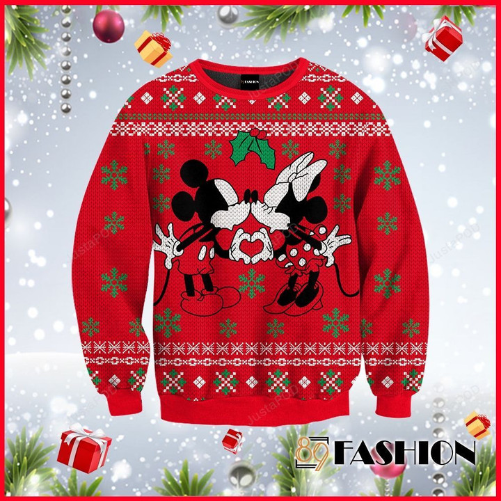 Disney Mickey And Minie Mouse Ugly Christmas Sweater