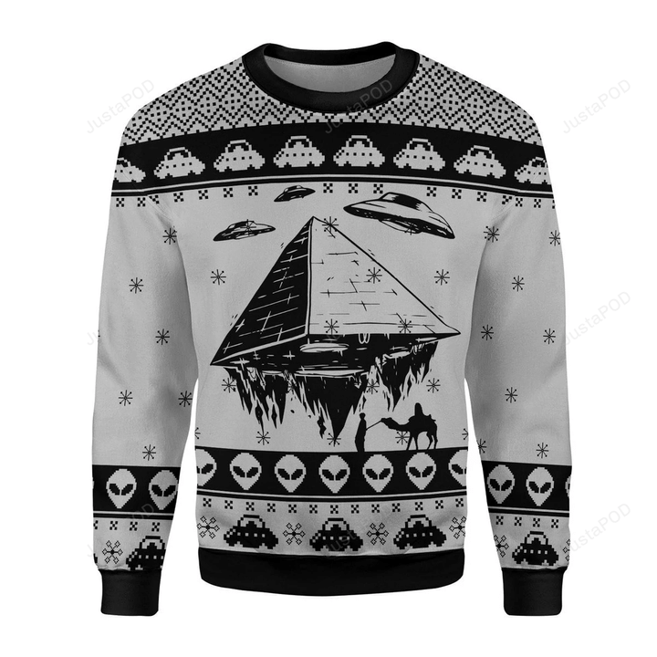 Ufo Over The Pyramid Ancient Aliens Ugly Christmas Sweater