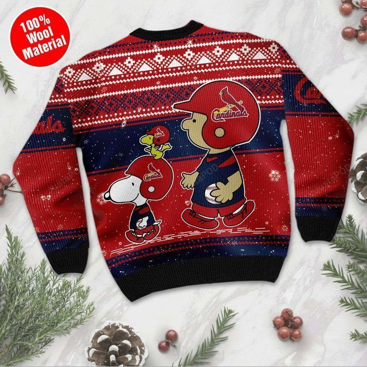 Snoopy And Charlie Brown St Louis Cardinals Ugly Christmas Sweater