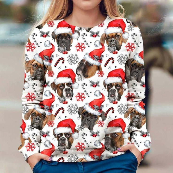 Boxer Xmas Decor Ugly Christmas Sweater