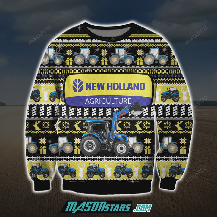 New Holland Agriculture 3D Ugly Christmas Sweater