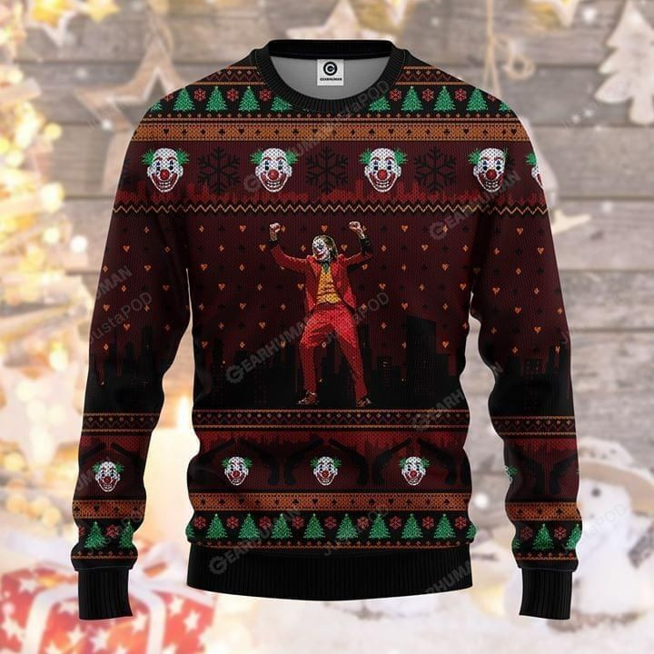 Joker Dancing Ugly Christmas Sweater