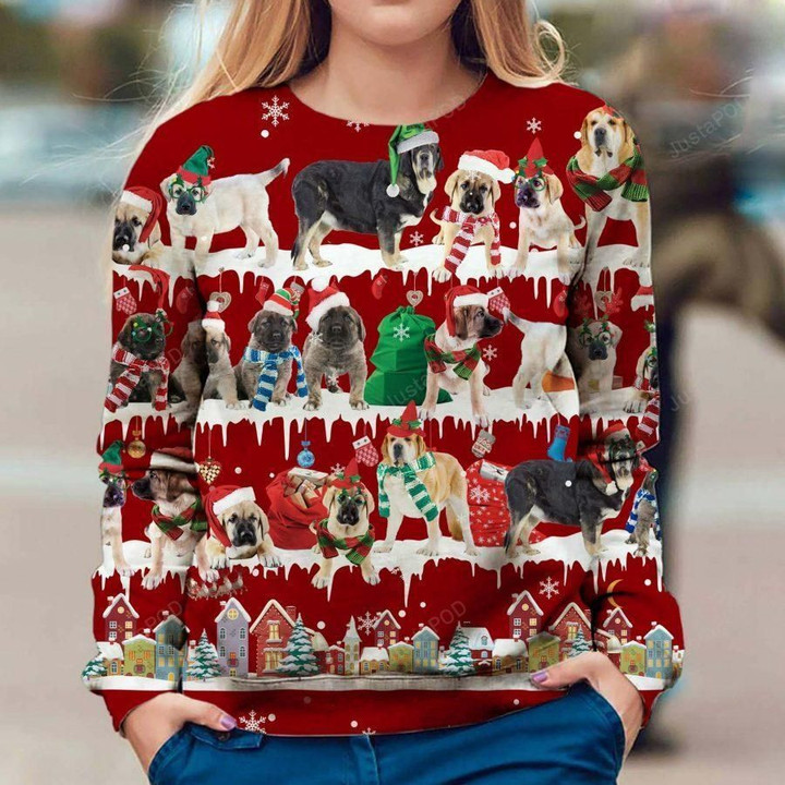 Spanish Mastiff Ugly Christmas Sweater