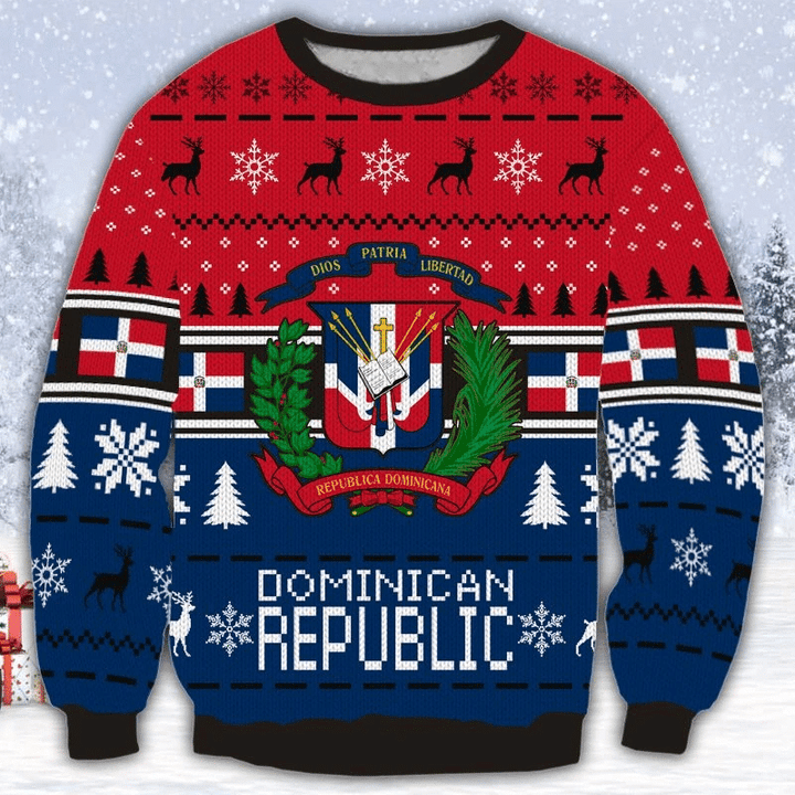 Dominican Republic 3D Ugly Christmas Sweater