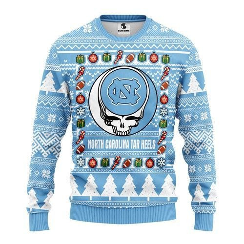 North Carolina Tar Heels Grateful Dead Ugly Christmas Sweater