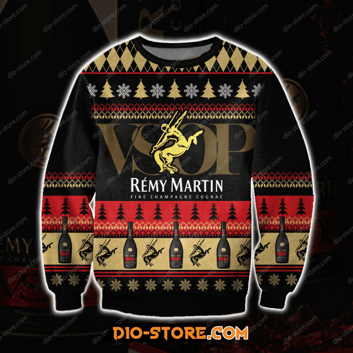 Remy Martin Fine Champagne Cognac 3D Ugly Christmas Sweater