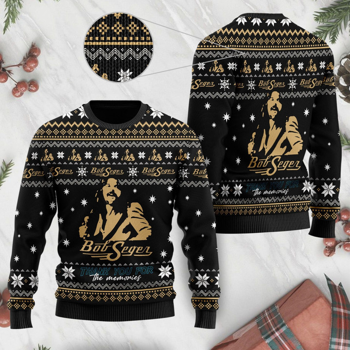 Bob Seger Thank You For The Memories Ugly Christmas Sweater