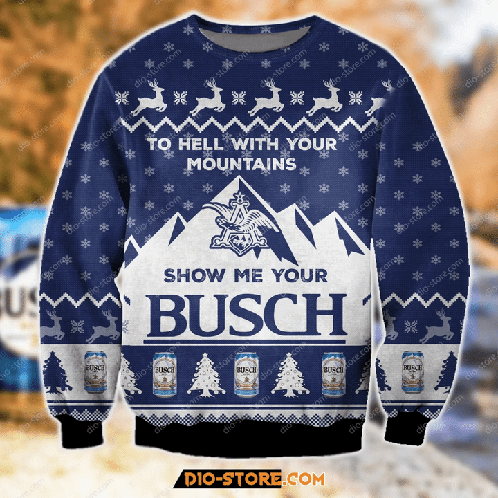 Show Me Your Busch Knitting Pattern 3D Ugly Christmas Sweater