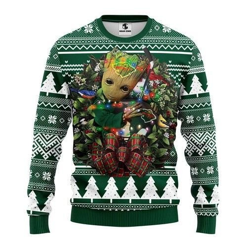 Nhl Minnesota Wild Groot Hug Ugly Christmas Sweater