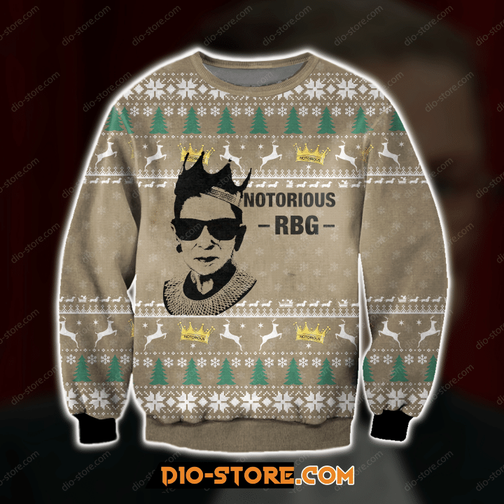 3D Notorious R.B.G Ugly Christmas Sweater