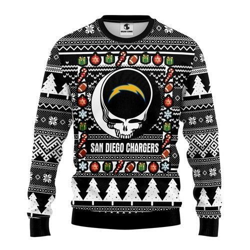 Nfl San Diego Chargers Grateful Dead Ugly Christmas Sweater