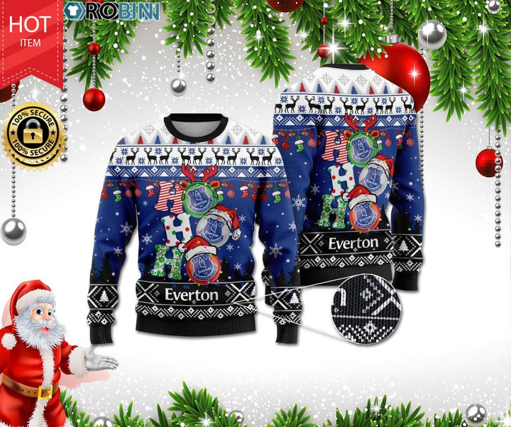 Everton Ho Ho Ho 3D Print Ugly Christmas Sweater