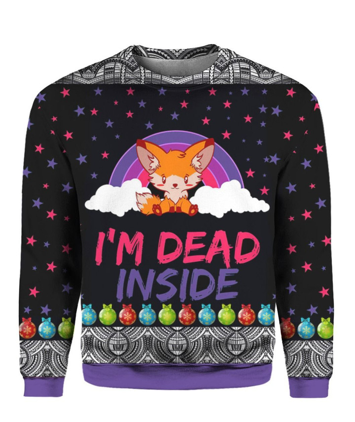 Fox I?M Dead Inside Ugly Christmas Sweater
