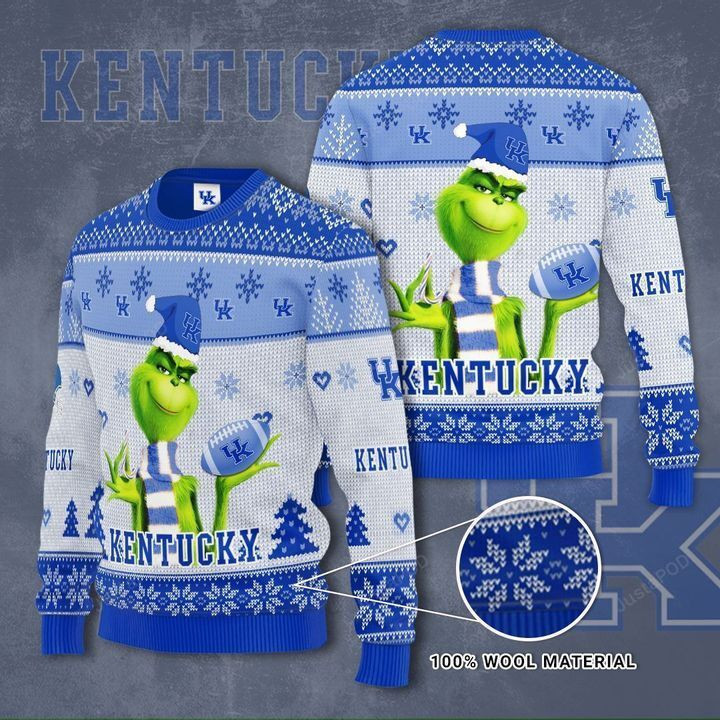 Grinch Kentucky Wildcats 3D Ugly Christmas Sweater, Perfect Holiday Gift