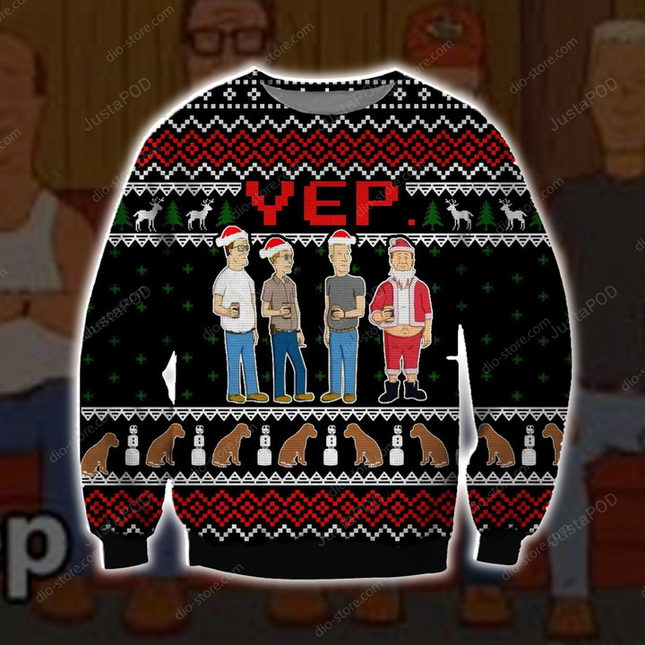 King Of The Hill Yep Ugly Christmas Sweater, Perfect Holiday Gift