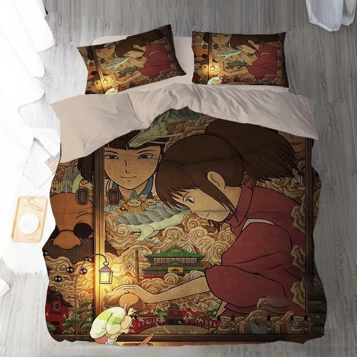 Spirited Away Sen to Chihiro no Kamikakushi #10 Duvet Cover Quilt Cover Pillowcase Bedding Set Bed Linen Home Bedroom Decor