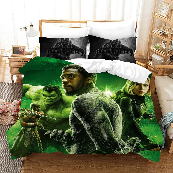 Black Panther T'Challa Chadwick Boseman #22 Duvet Cover Quilt Cover Pillowcase Bedding Set Bed Linen