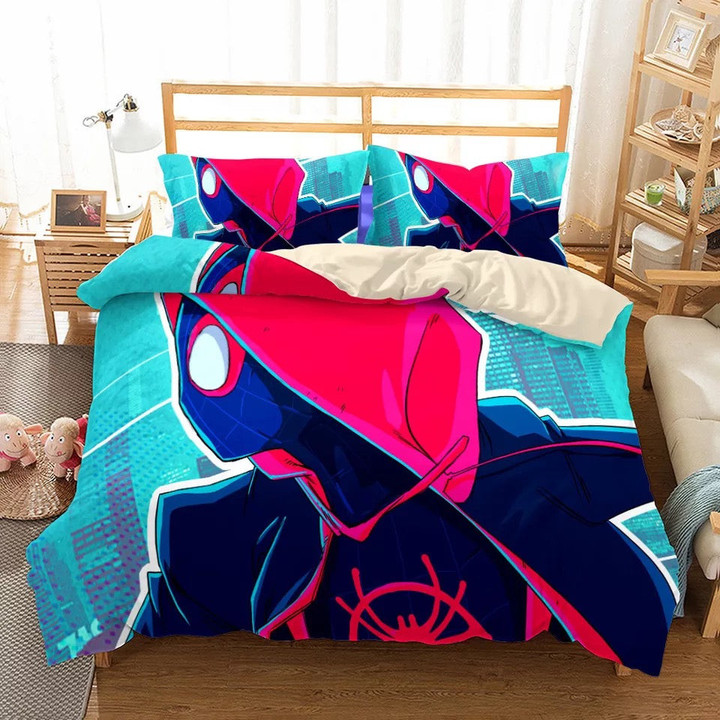 Spider-Man Into the Spider-Verse Miles Morales #34 Duvet Cover Quilt Cover Pillowcase Bedding Set