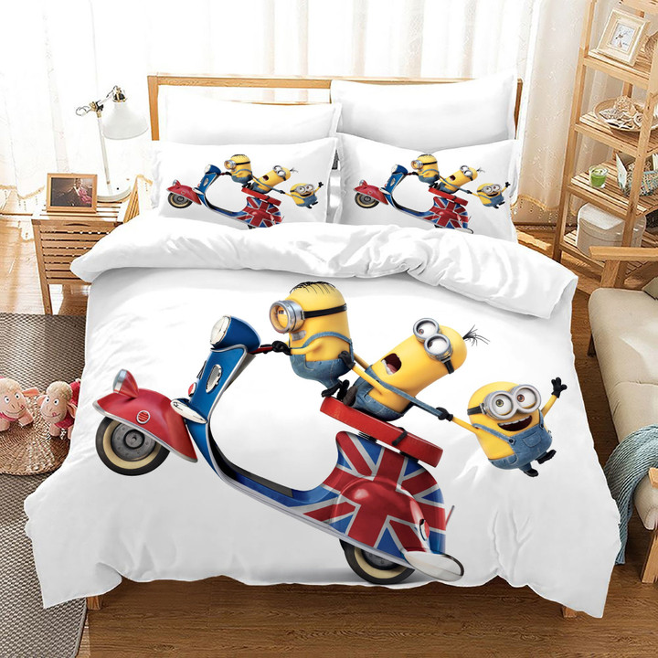 Despicable Me Minions #39 Duvet Cover Quilt Cover Pillowcase Bedding Set Bed Linen Home Decor