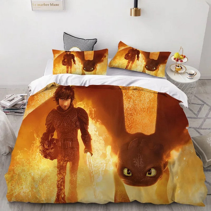 How to Train Your Dragon Hiccup #34 Duvet Cover Quilt Cover Pillowcase Bedding Set Bed Linen