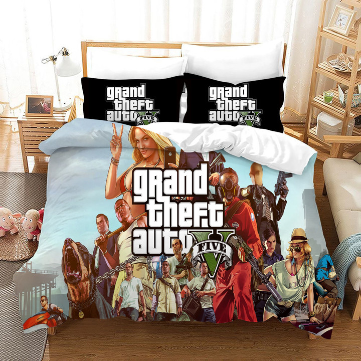 Grand Theft Auto #25 Duvet Cover Quilt Cover Pillowcase Bedding Set Bed Linen Home Decor
