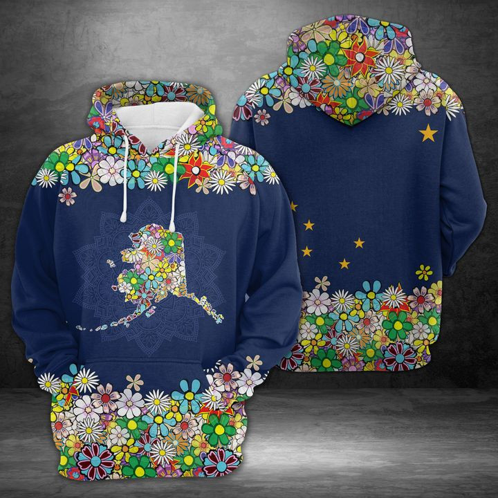 Pemagear Alaska Flower 3D All Over Print Hoodie, Zip-Up Hoodie