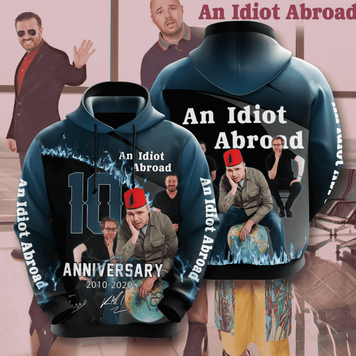 Pemagear An Idiot Abroad 3D All Over Print Hoodie, Zip-Up Hoodie