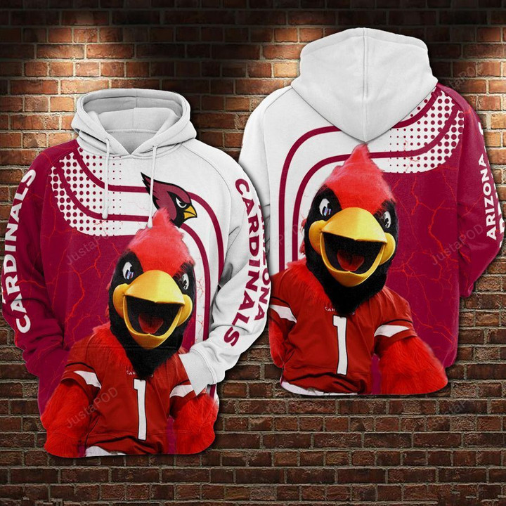 Pemagear Arizona Cardinals Nfl Football Mascot 3D All Over Print Hoodie, Zip-Up Hoodie